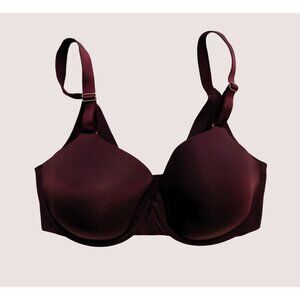 Soma Vanishing 360 Perfect Coverage Bra 34DD Burgundy Underwire Adj Straps